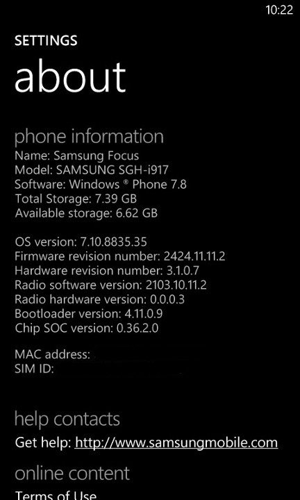 Windows Phone 7.8关于界面